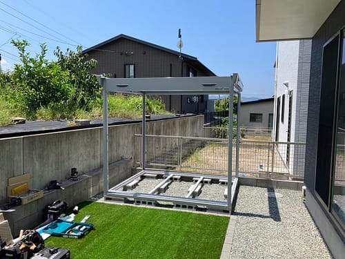 薩摩川内市　イナバ物置設置工事