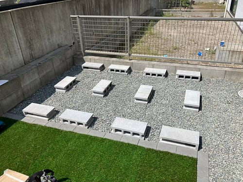 薩摩川内市　イナバ物置設置工事