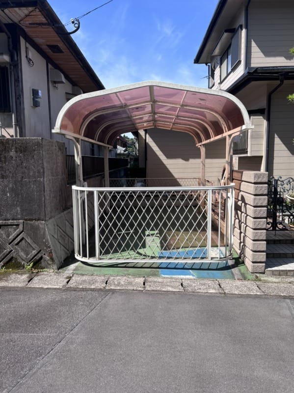 鹿児島市　カーポート・跳ね上げカーゲート（跳ね上げ門扉）設置工事