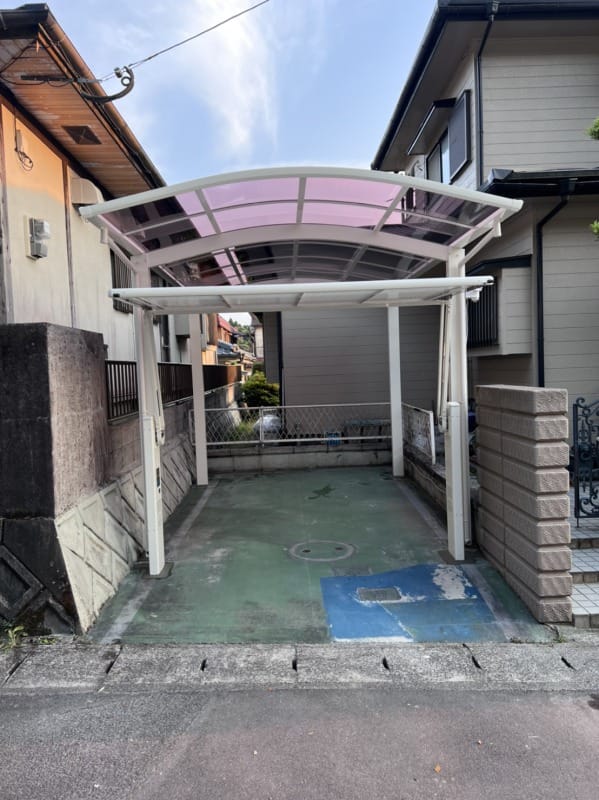 鹿児島市　カーポート・跳ね上げカーゲート（跳ね上げ門扉）設置工事