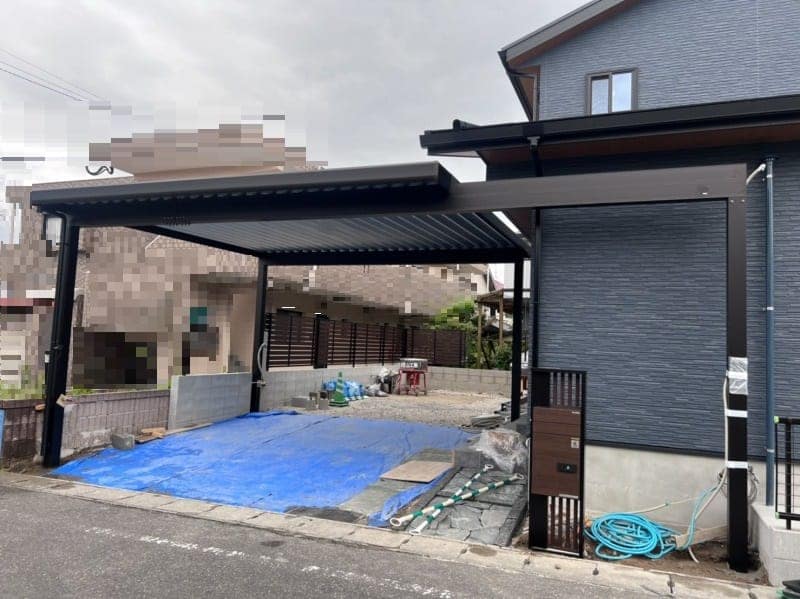 鹿児島市　カーポート・ポスト設置工事