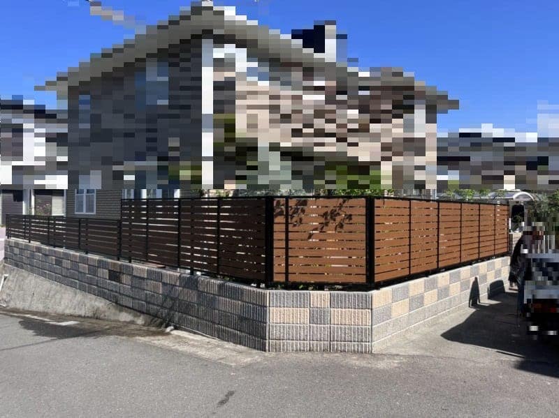 鹿児島市　フェンス取付工事