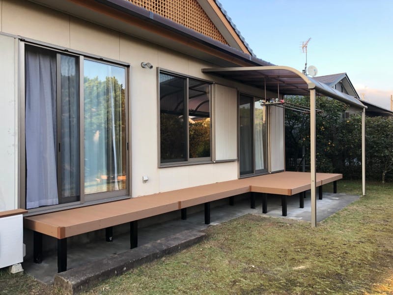 姶良市　I様邸　ウッドデッキ工事